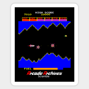 Mod.9 Arcade Scramble Space Invader Video Game Sticker